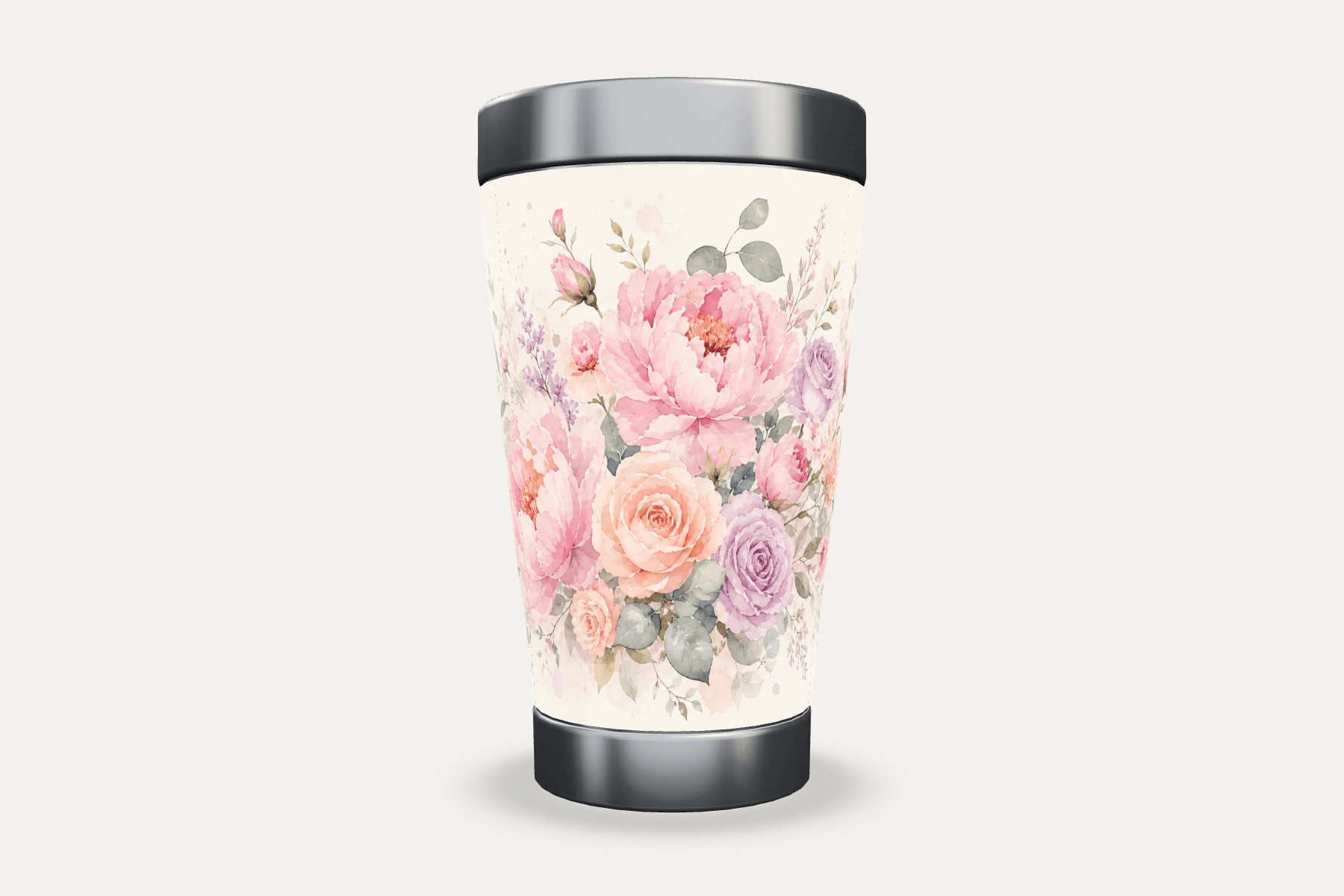 Copo Térmico — Florais Aquarela Floral